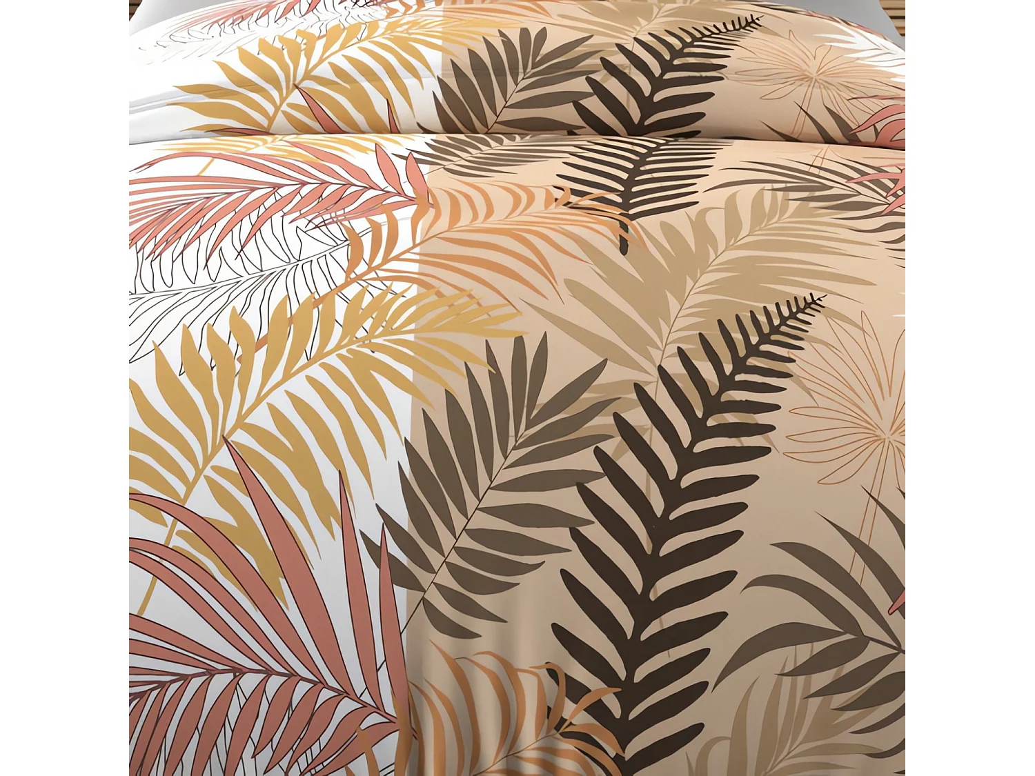 Parure de lit Jungle blanc 140x200 cm