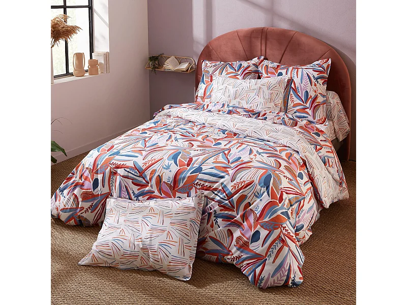 Parure de lit perroquet salsa 140x200 cm - Tradilinge