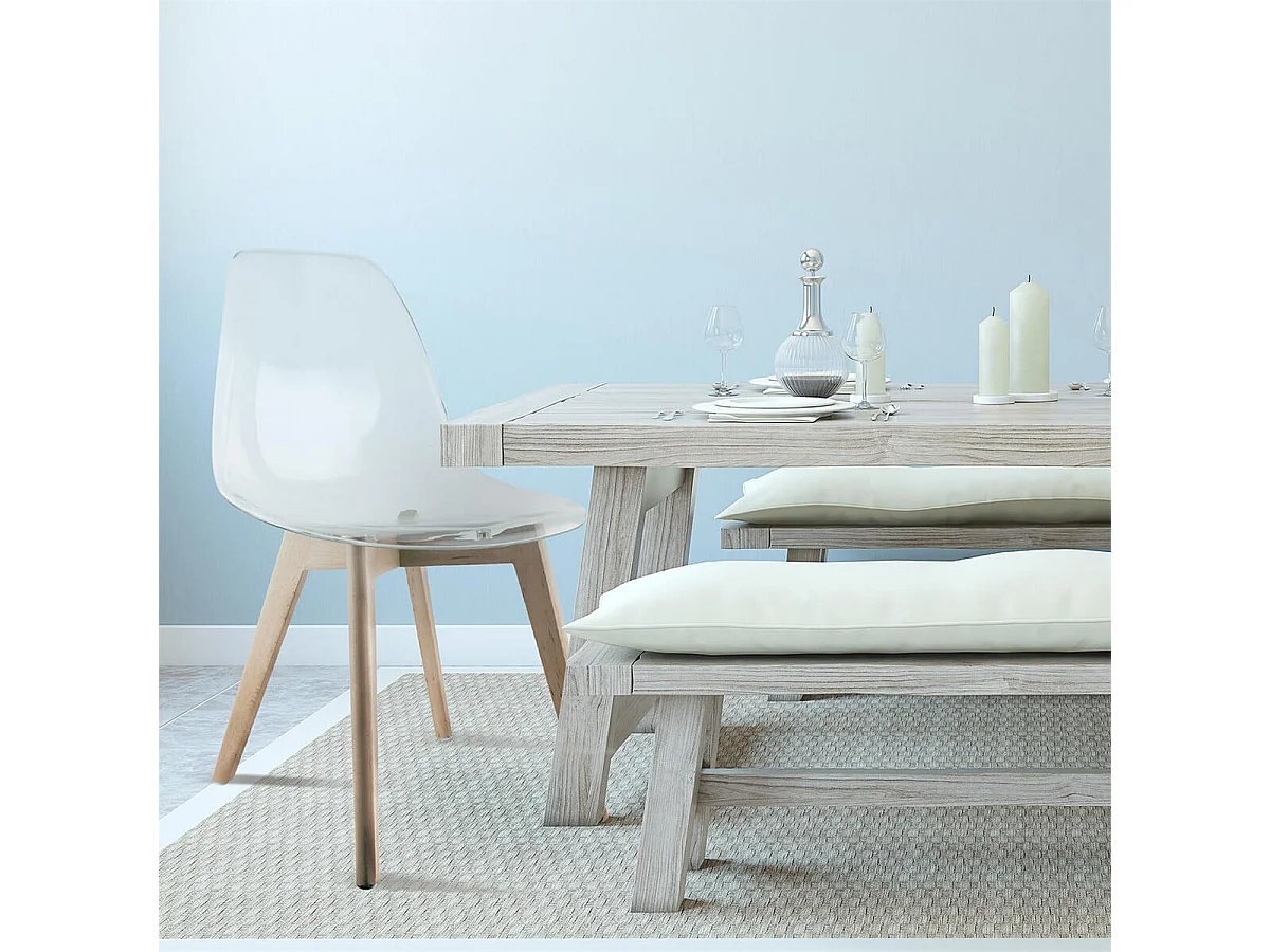 OKOA - Lot de 6 Chaises Transparentes