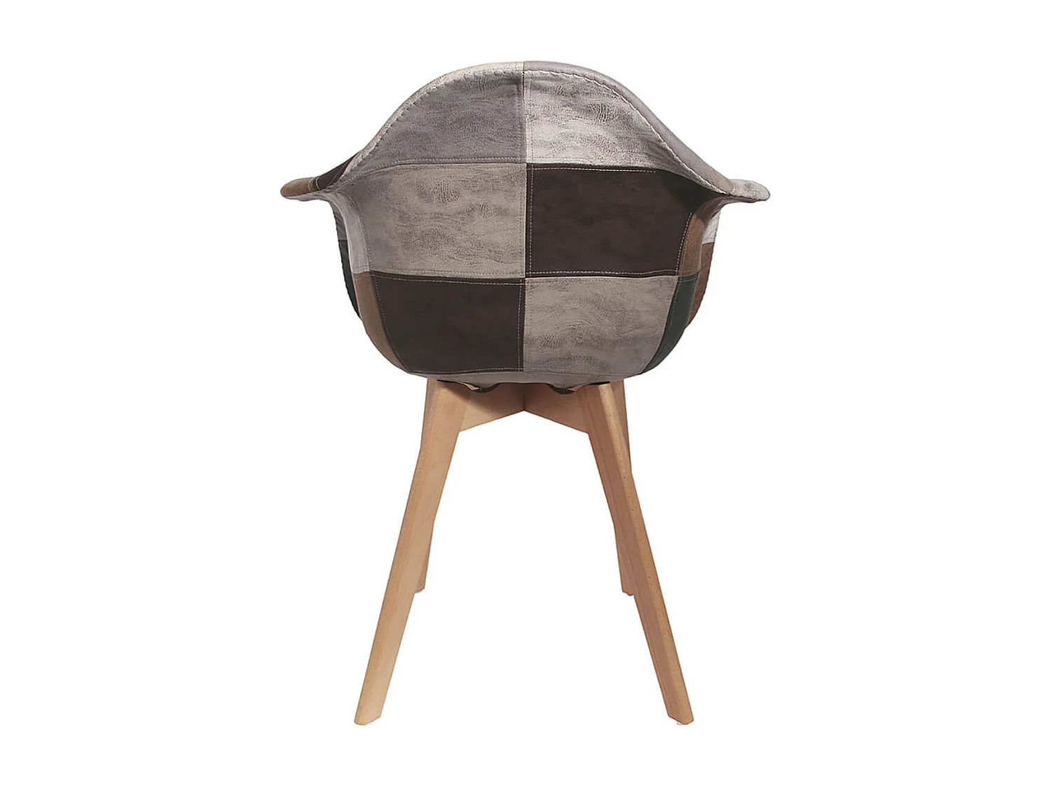 MELO - Lot de 6 Fauteuils Scandinaves Aspect Vieux Cuir