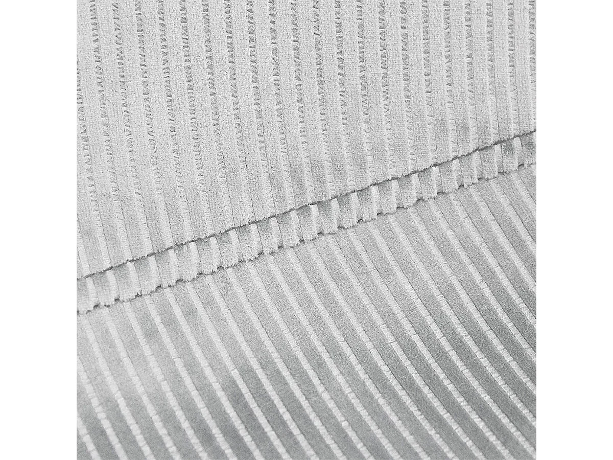 ALESSIA - Lot de 2 Chaises Velours Côtelé Gris Clair