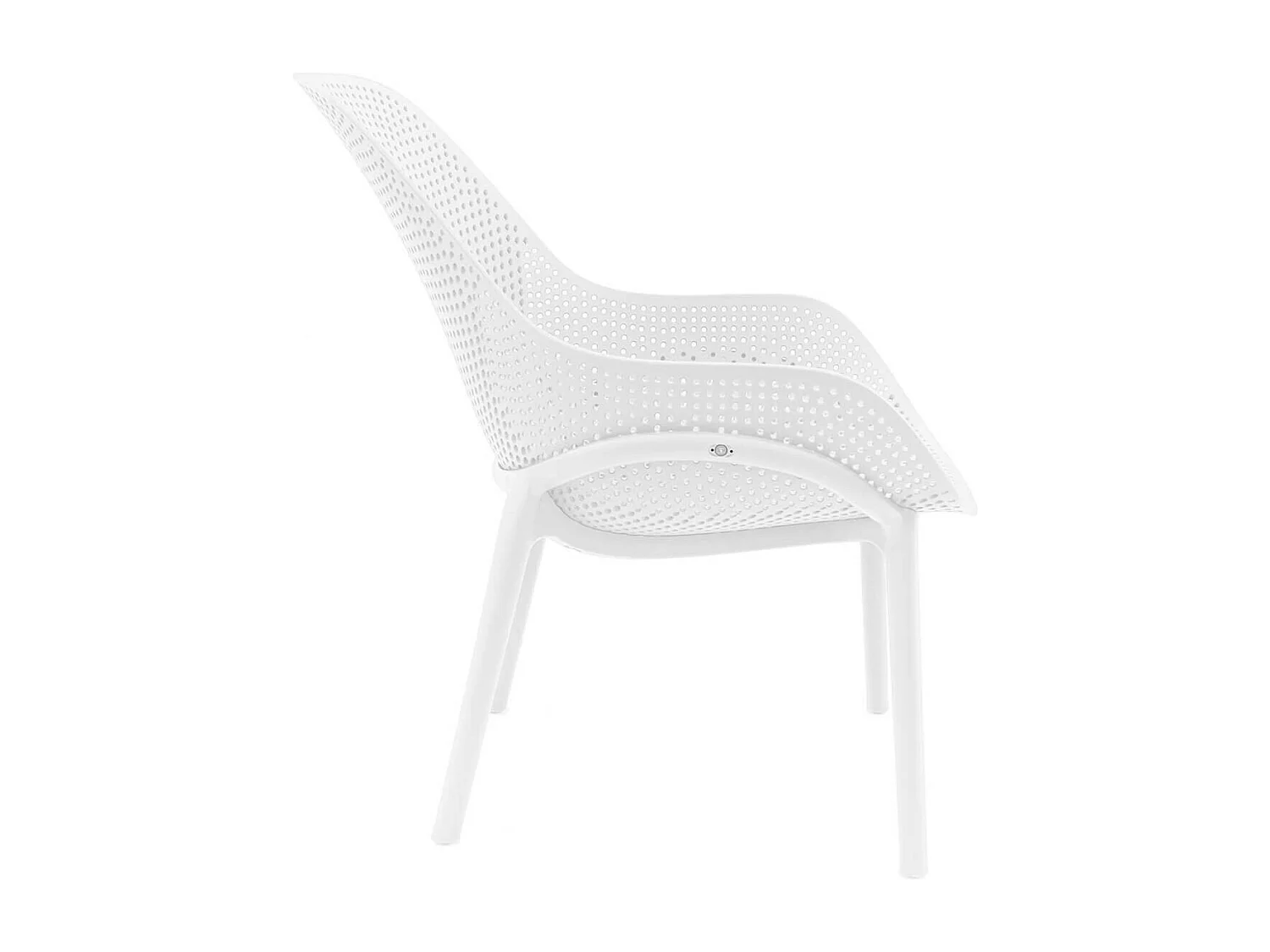 MONICA - Lot de 2 Fauteuils Coque Plastique Blanche