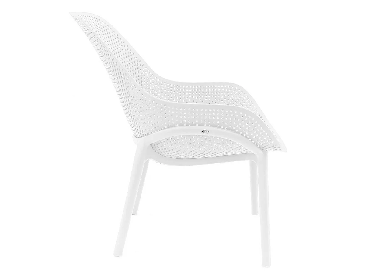 MONICA - Lot de 2 Fauteuils Coque Plastique Blanche