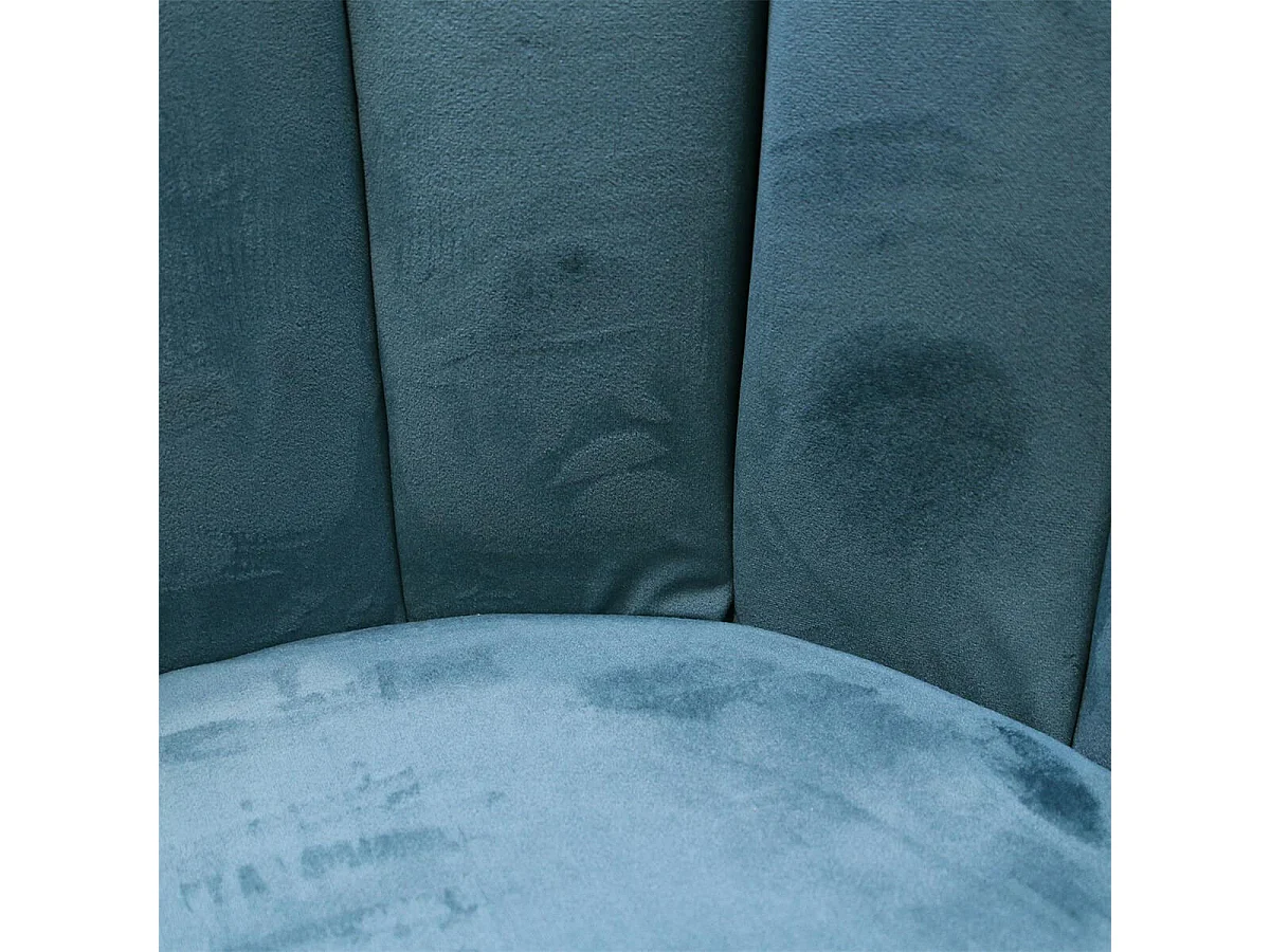 CHARLOTTE - Lot de 6 Chaises Velours Bleu