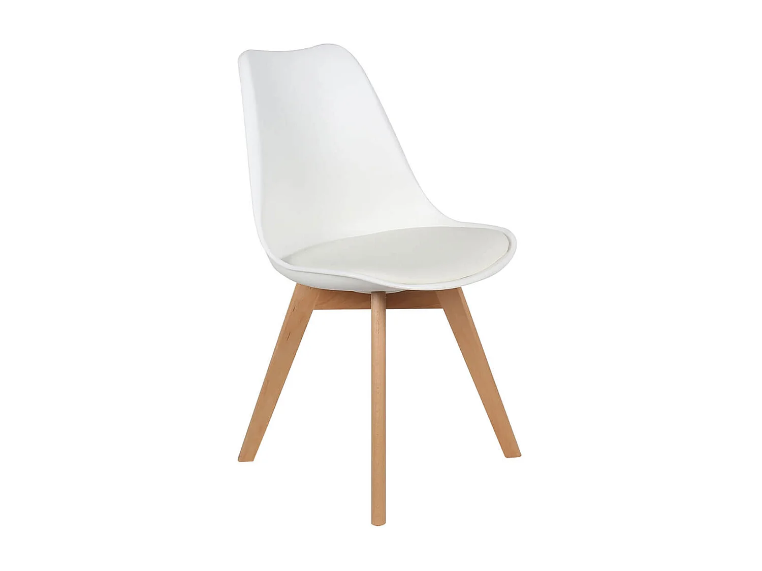 MEDALINE - Lot de 2 Chaises Scandinaves Blanches