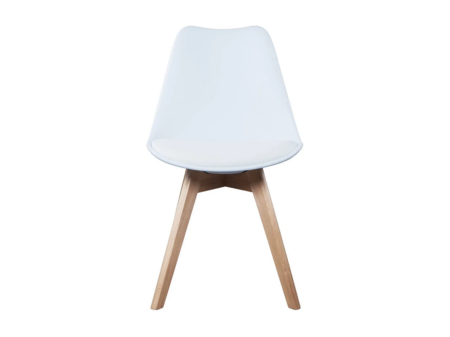 MEDALINE - Lot de 2 Chaises Scandinaves Blanches