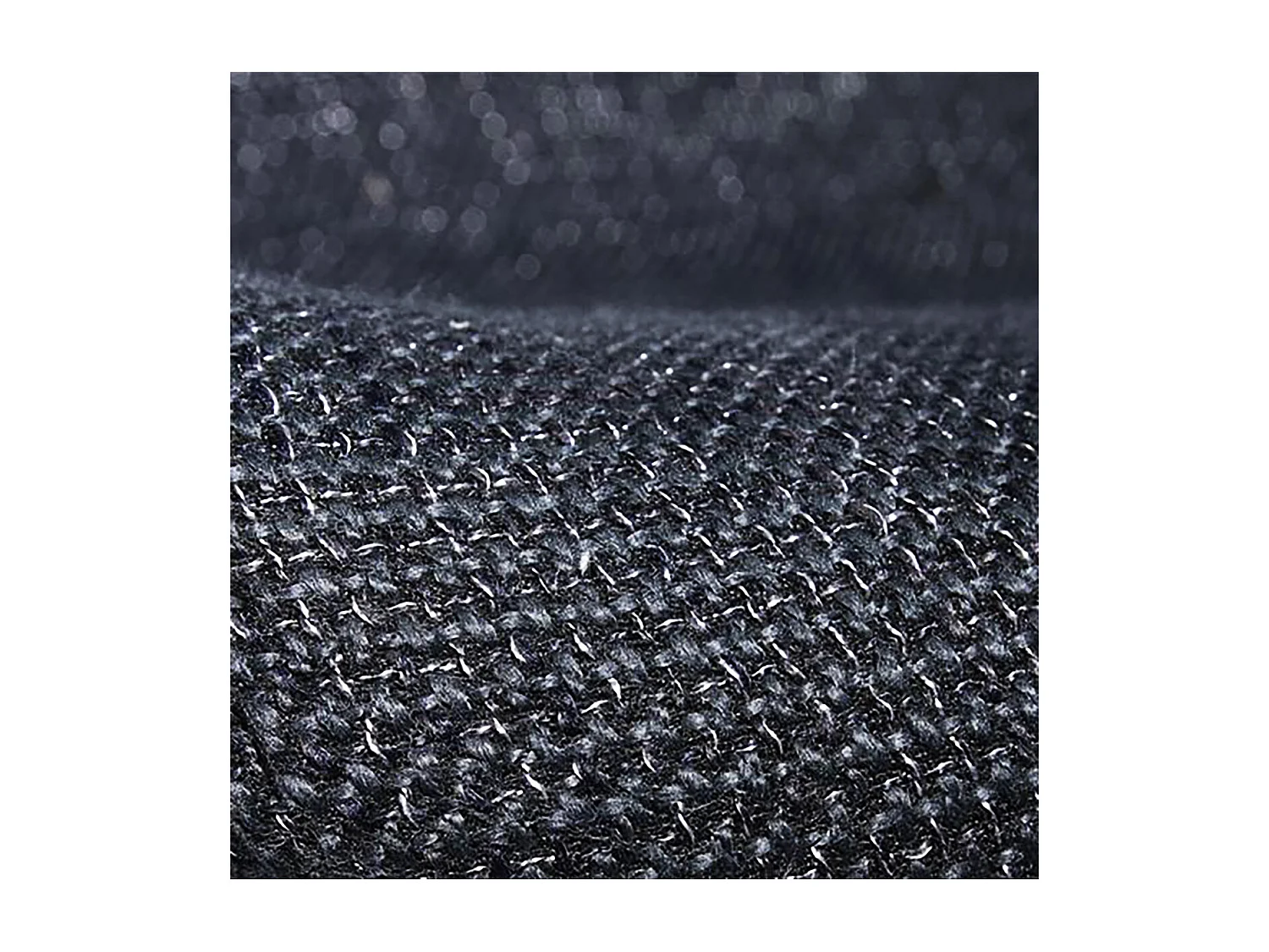 STYGN - Lot de 2 Fauteuils avec Maille Noire Fils Argentés