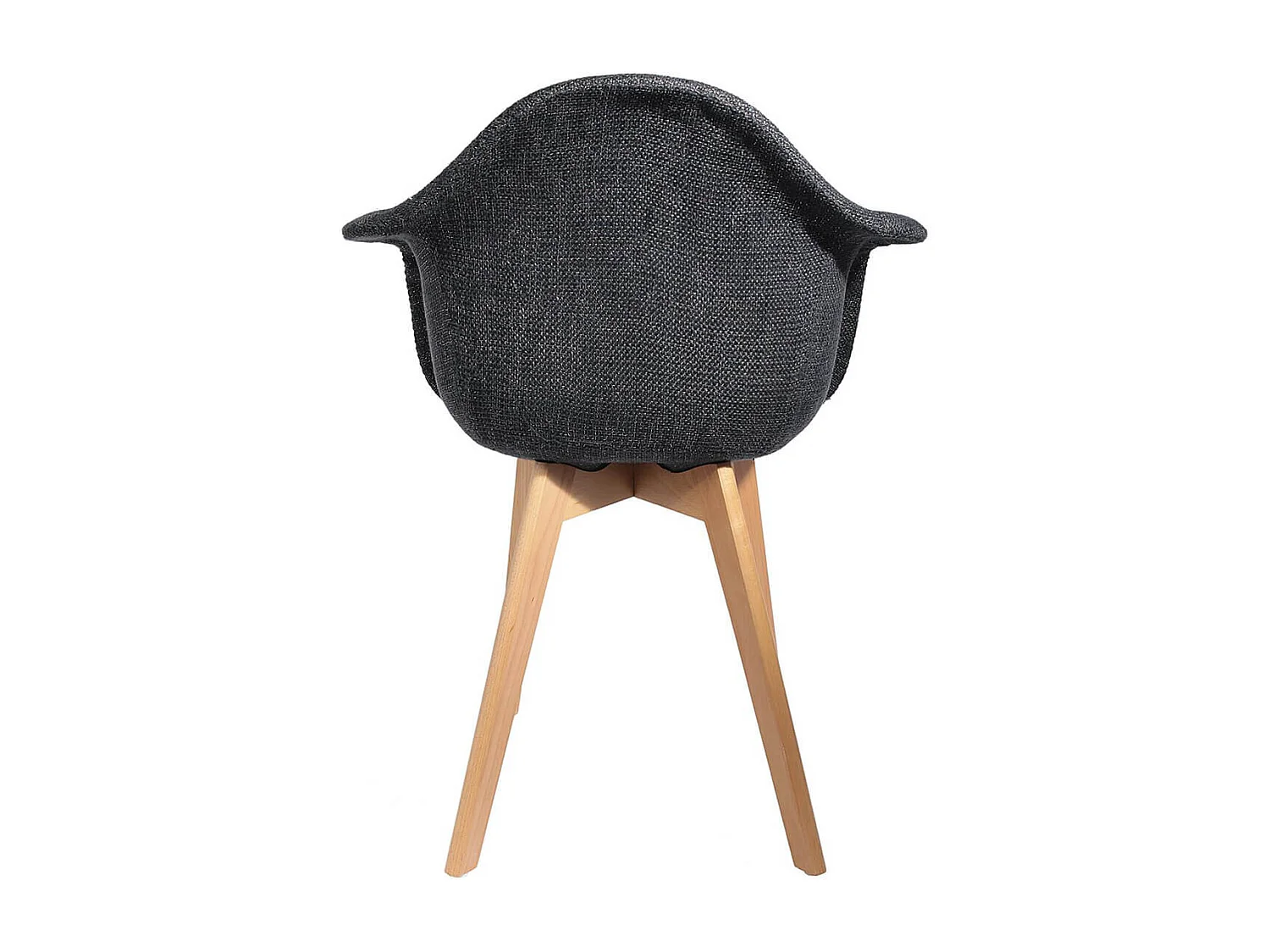 STYGN - Lot de 2 Fauteuils avec Maille Noire Fils Argentés