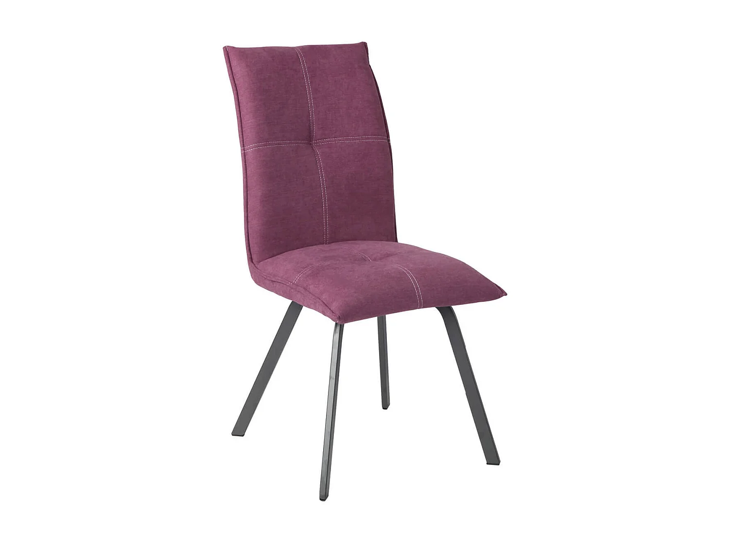 BISPO - Lot de 2 Chaises Tissu Coloris Violet
