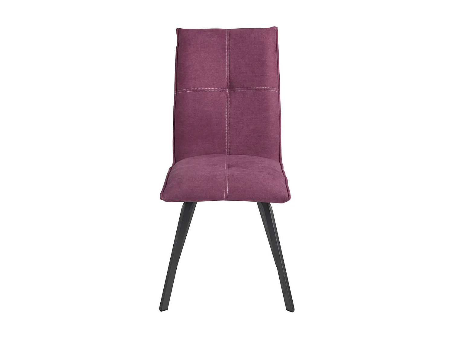 BISPO - Lot de 2 Chaises Tissu Coloris Violet