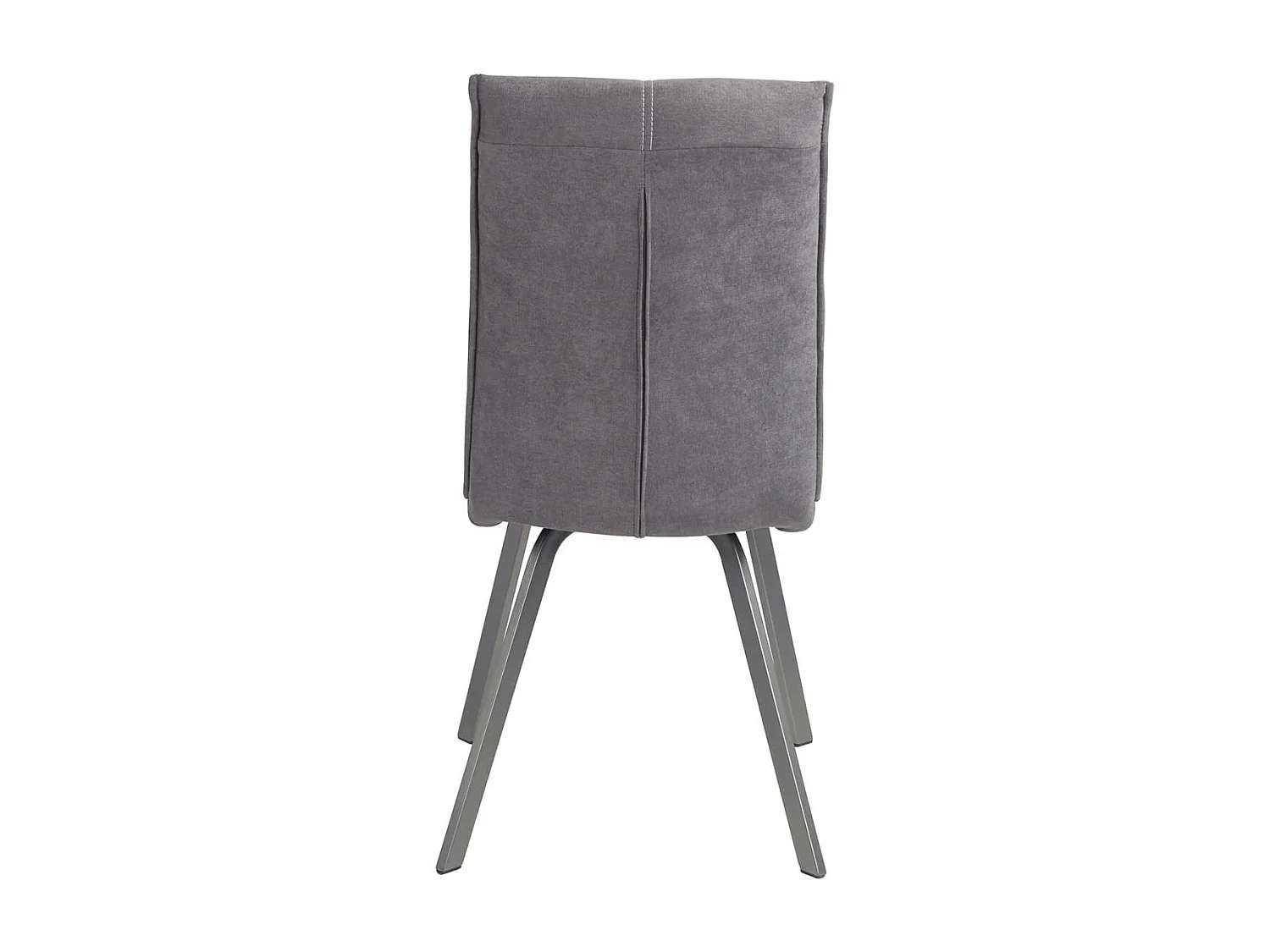 BISPO - Lot de 2 Chaises Tissu Coloris Gris
