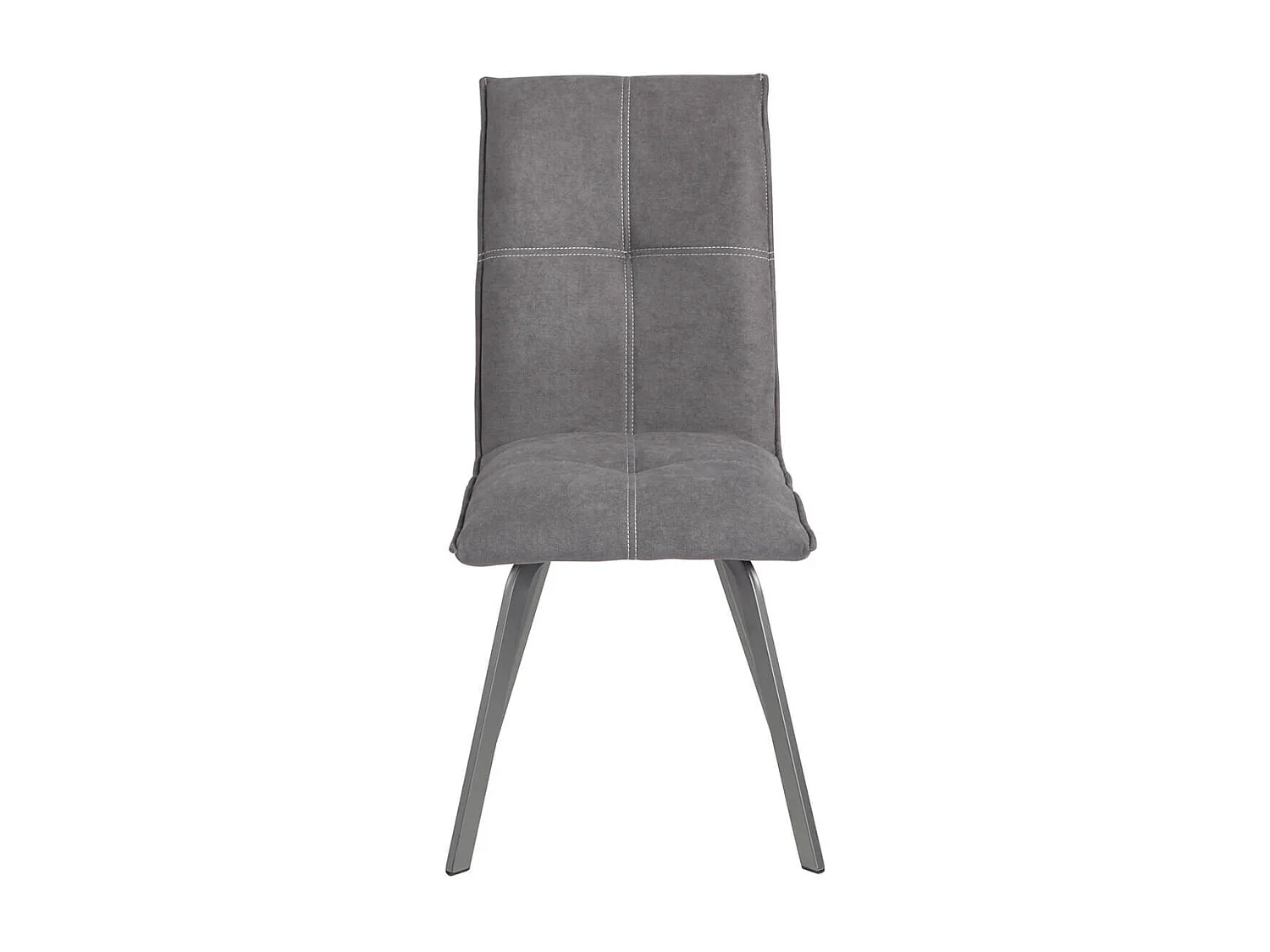 BISPO - Lot de 2 Chaises Tissu Coloris Gris