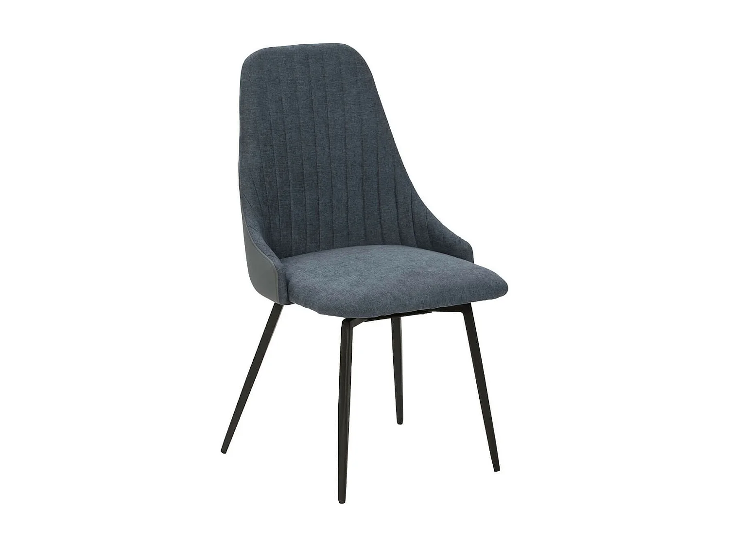 UNDY - Lot de 6 Chaises Pivotantes Tissu Bleu