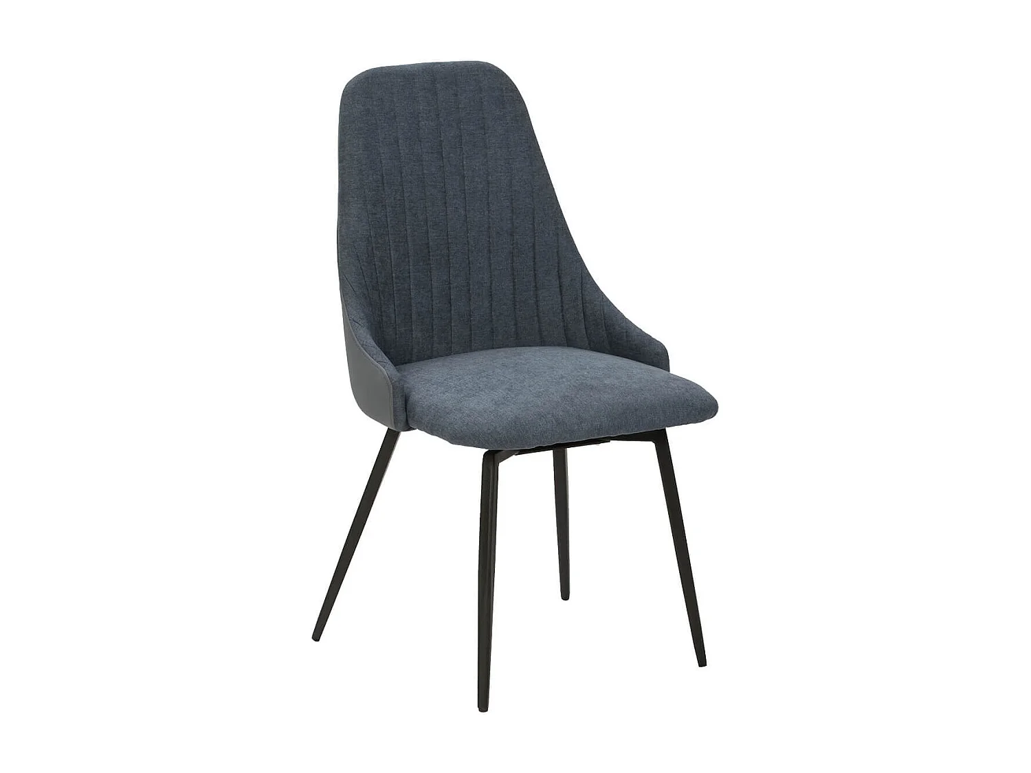 UNDY - Lot de 6 Chaises Pivotantes Tissu Bleu