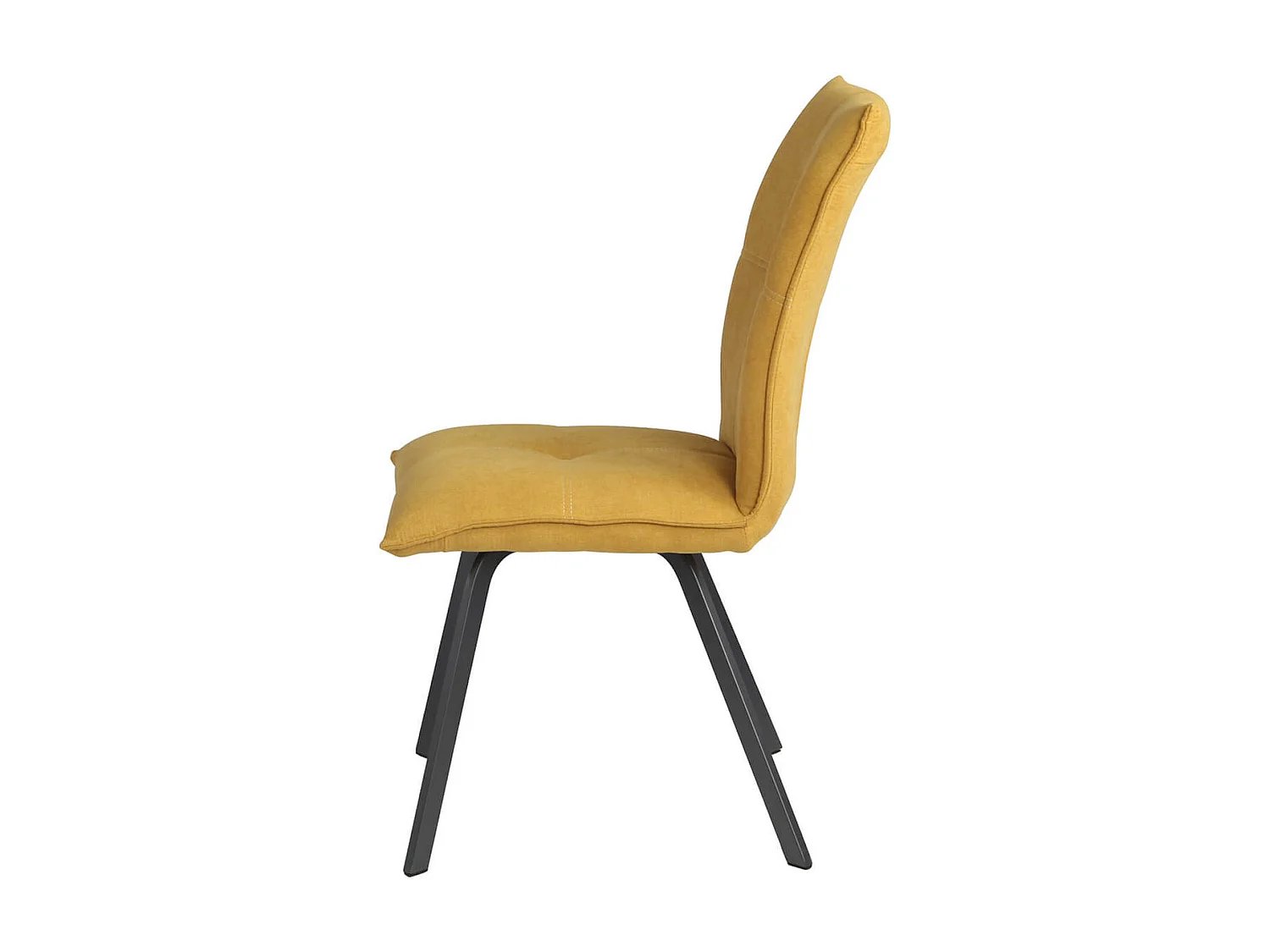 BISPO - Lot de 6 Chaises Tissu Coloris Jaune