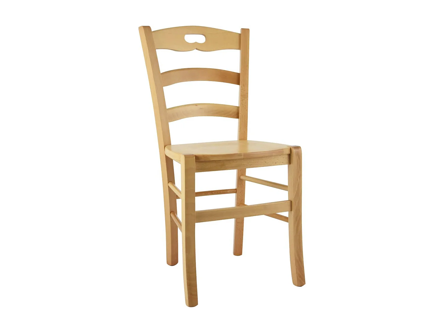 SUZY - Lot de 2 Chaises Naturelles et Assises en Bois