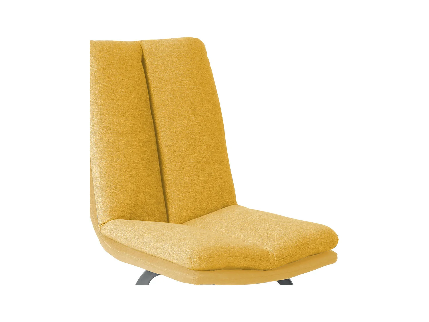 CALLAM - Lot de 2 Chaises Jaunes avec Sur-Coussin