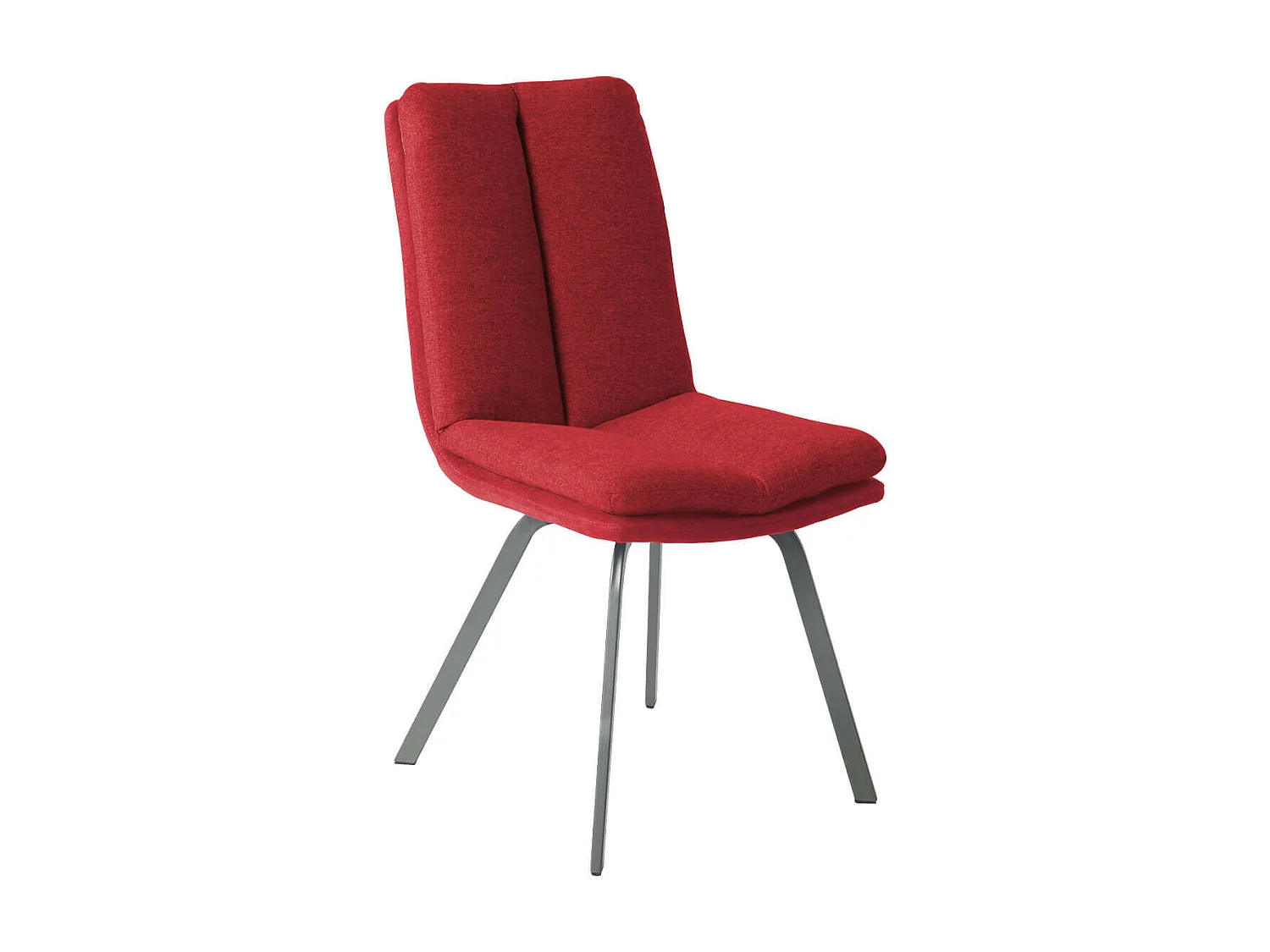 CALLAM - Lot de 2 Chaises Rouges avec Sur-Coussin