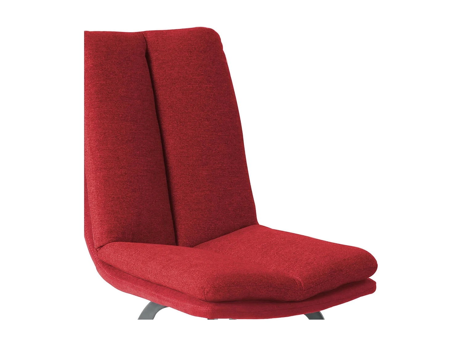 CALLAM - Lot de 2 Chaises Rouges avec Sur-Coussin