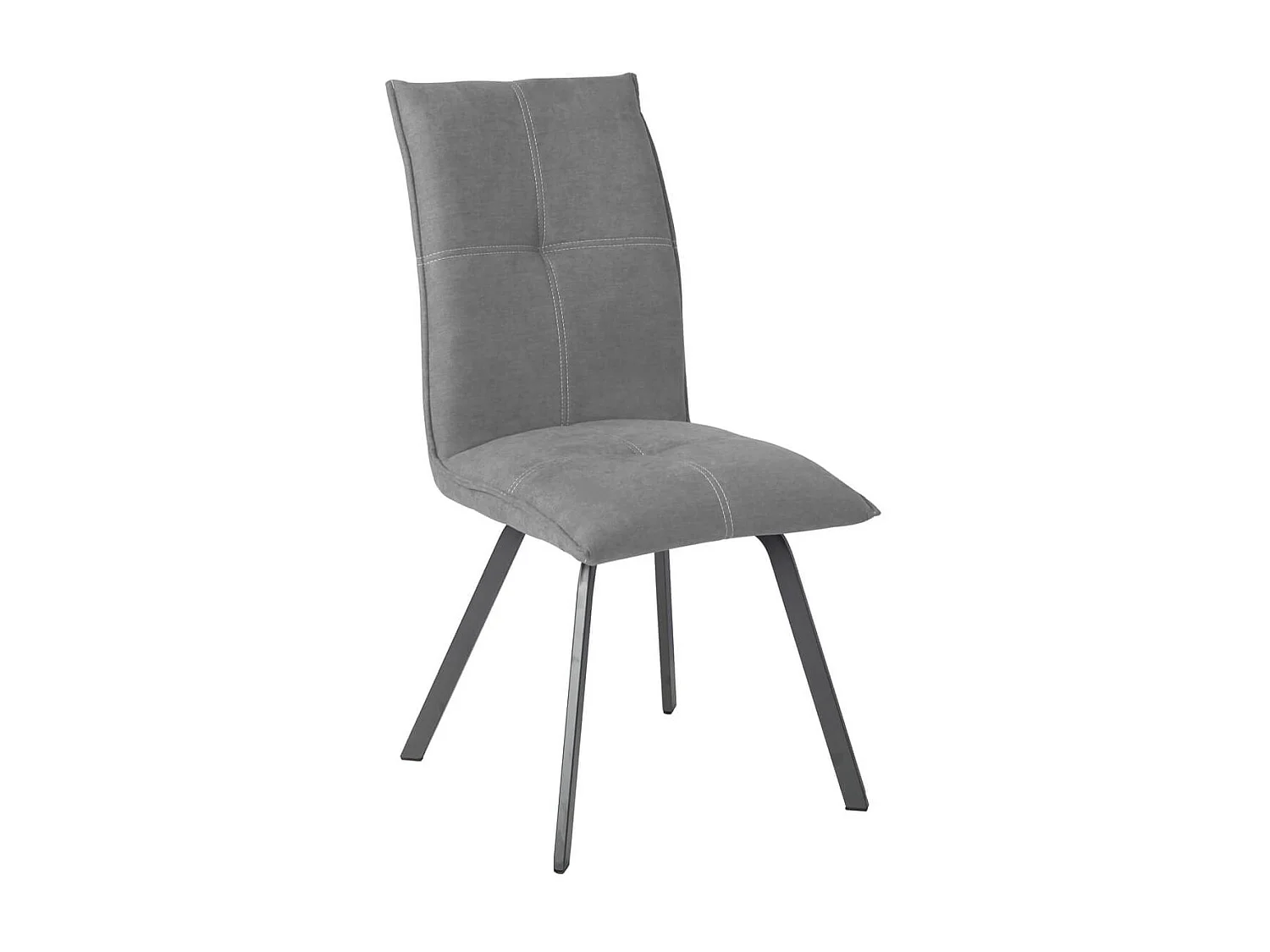 BISPO - Lot de 4 Chaises Tissu Coloris Gris Anthracite