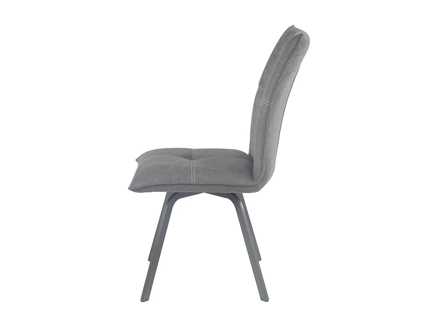 BISPO - Lot de 4 Chaises Tissu Coloris Gris Anthracite