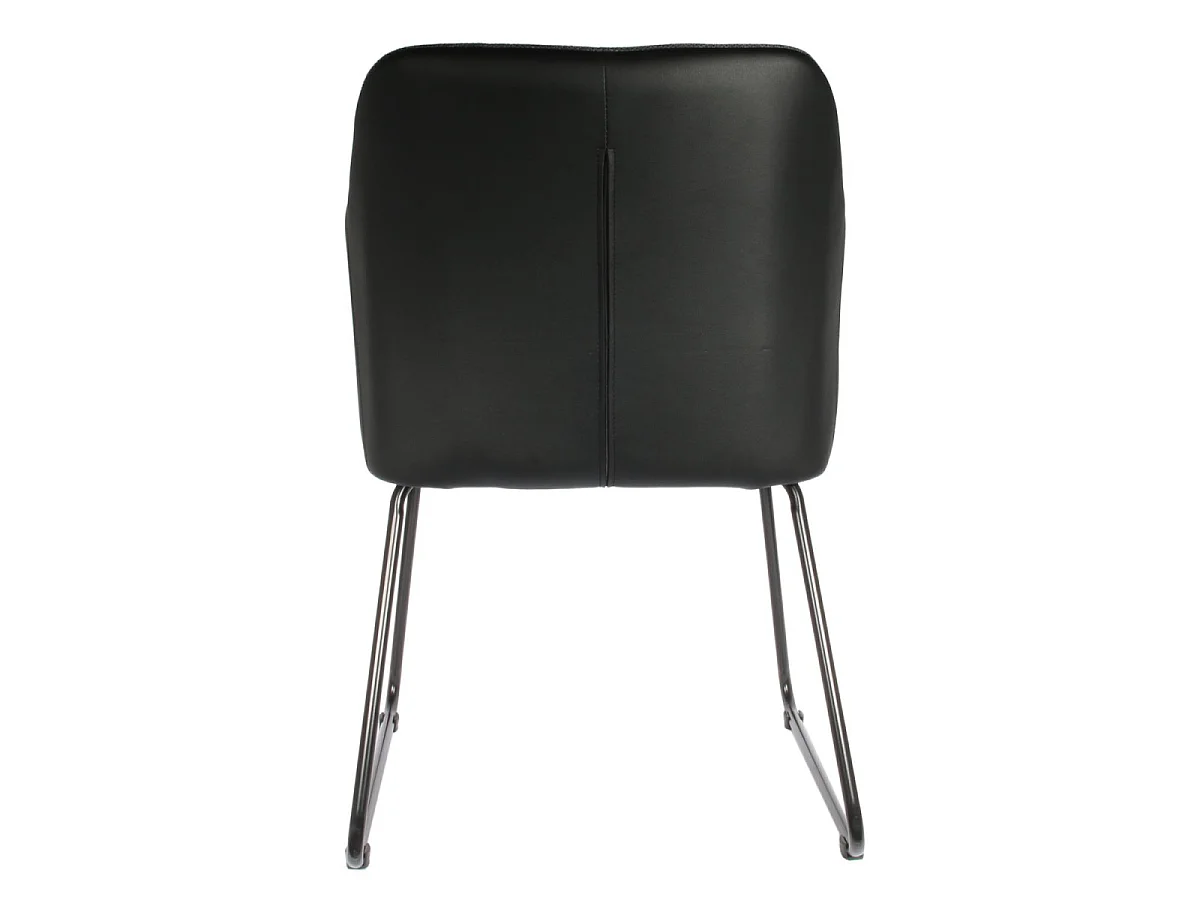 AMANCA - Lot de 2 Fauteuils Tissu Gris et Simili Noir