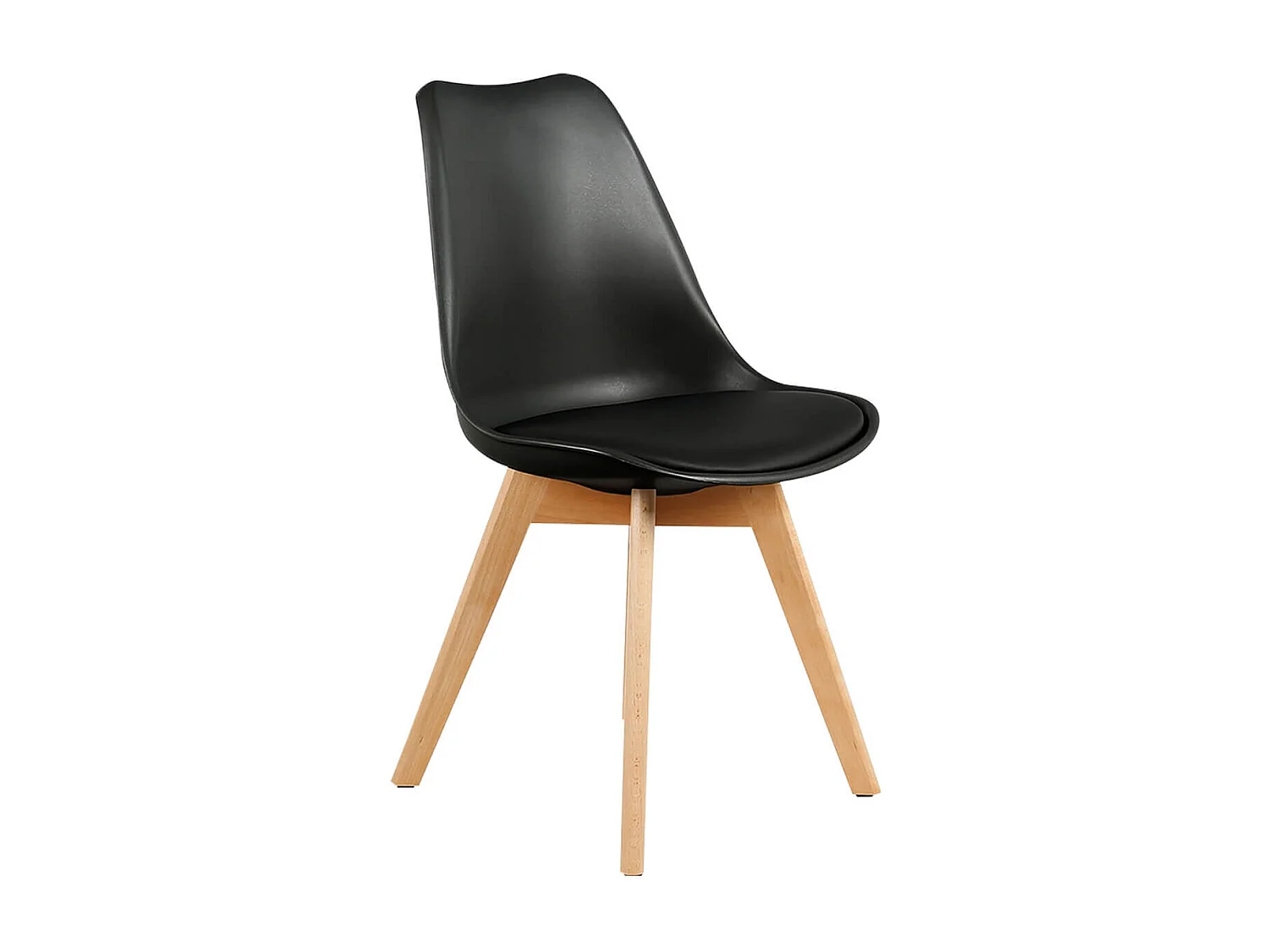 MEDALINE - Lot de 2 Chaises Scandinaves Noires