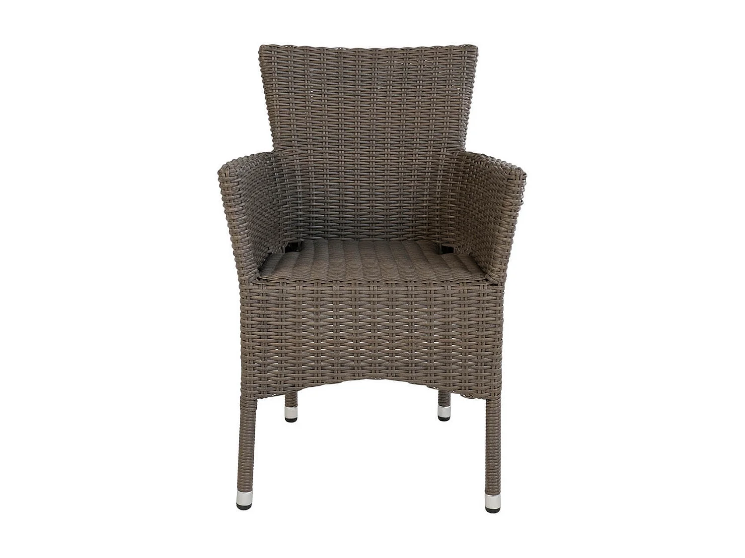 MALIBU - Lot de 2 Fauteuils de Jardin en Rotin Synthétique Gris