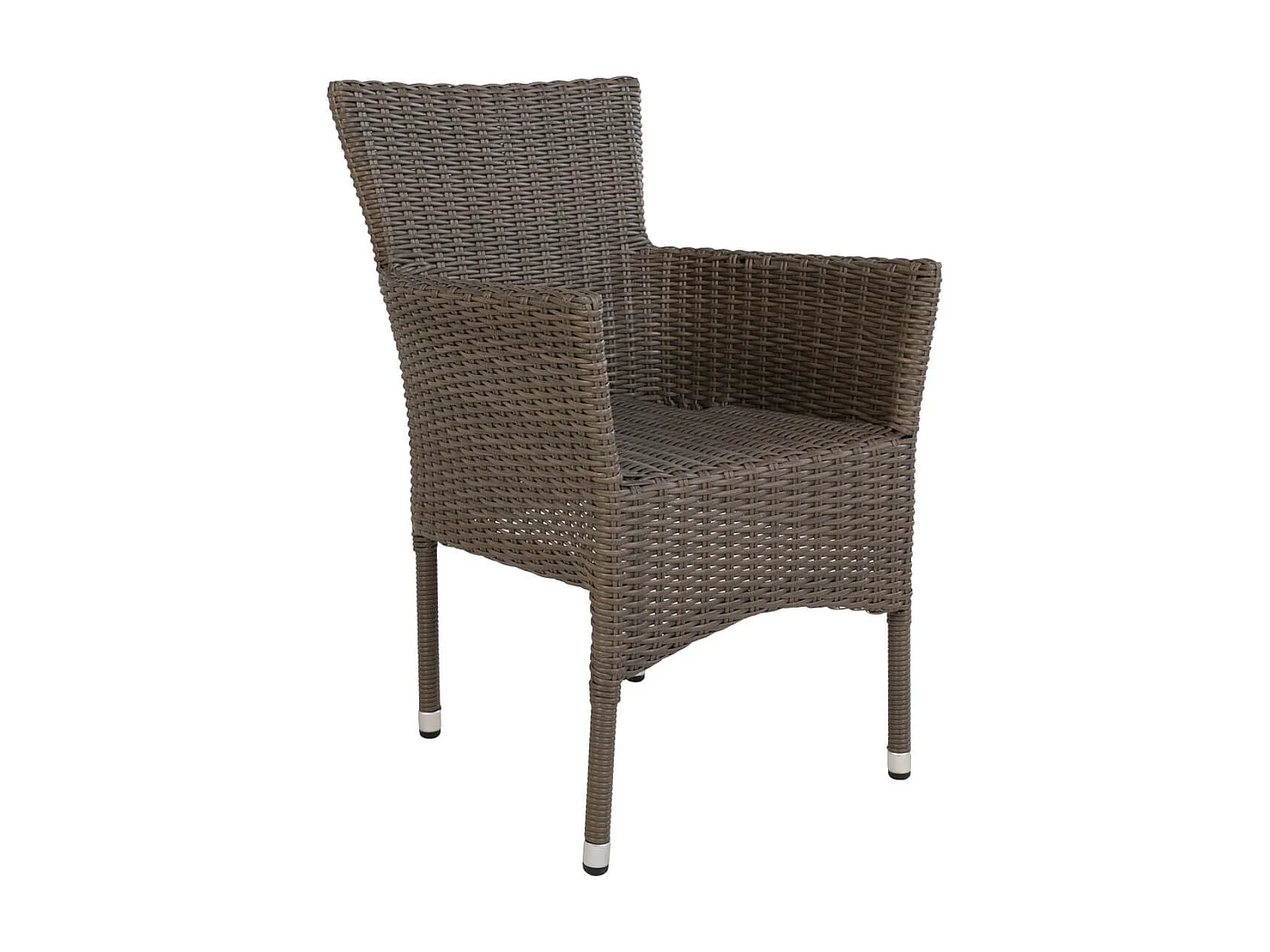 MALIBU - Lot de 2 Fauteuils de Jardin en Rotin Synthétique Gris