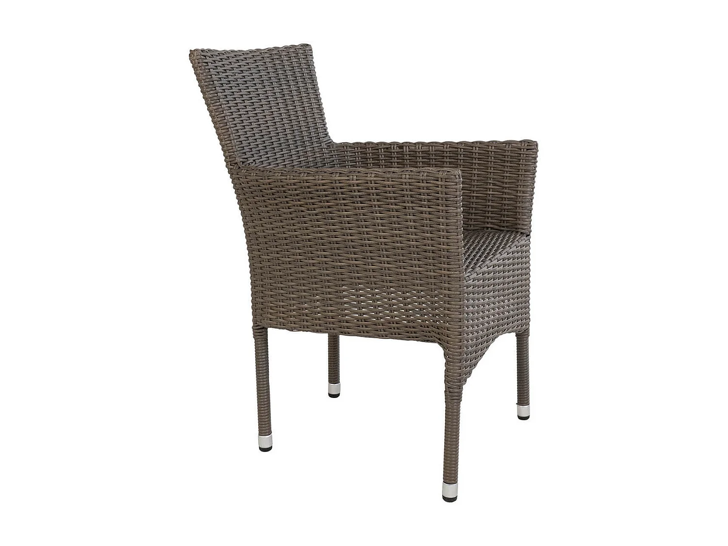 MALIBU - Lot de 2 Fauteuils de Jardin en Rotin Synthétique Gris