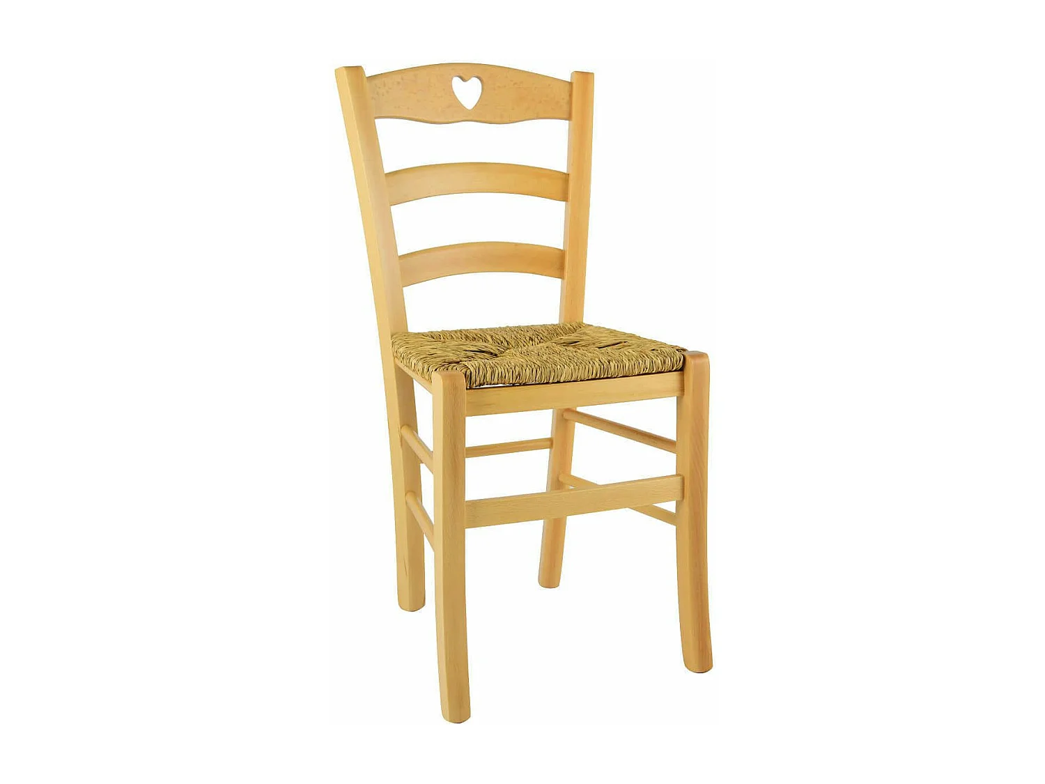 NAPLES - Lot de 6 Chaises Naturelles et Assises en Paille