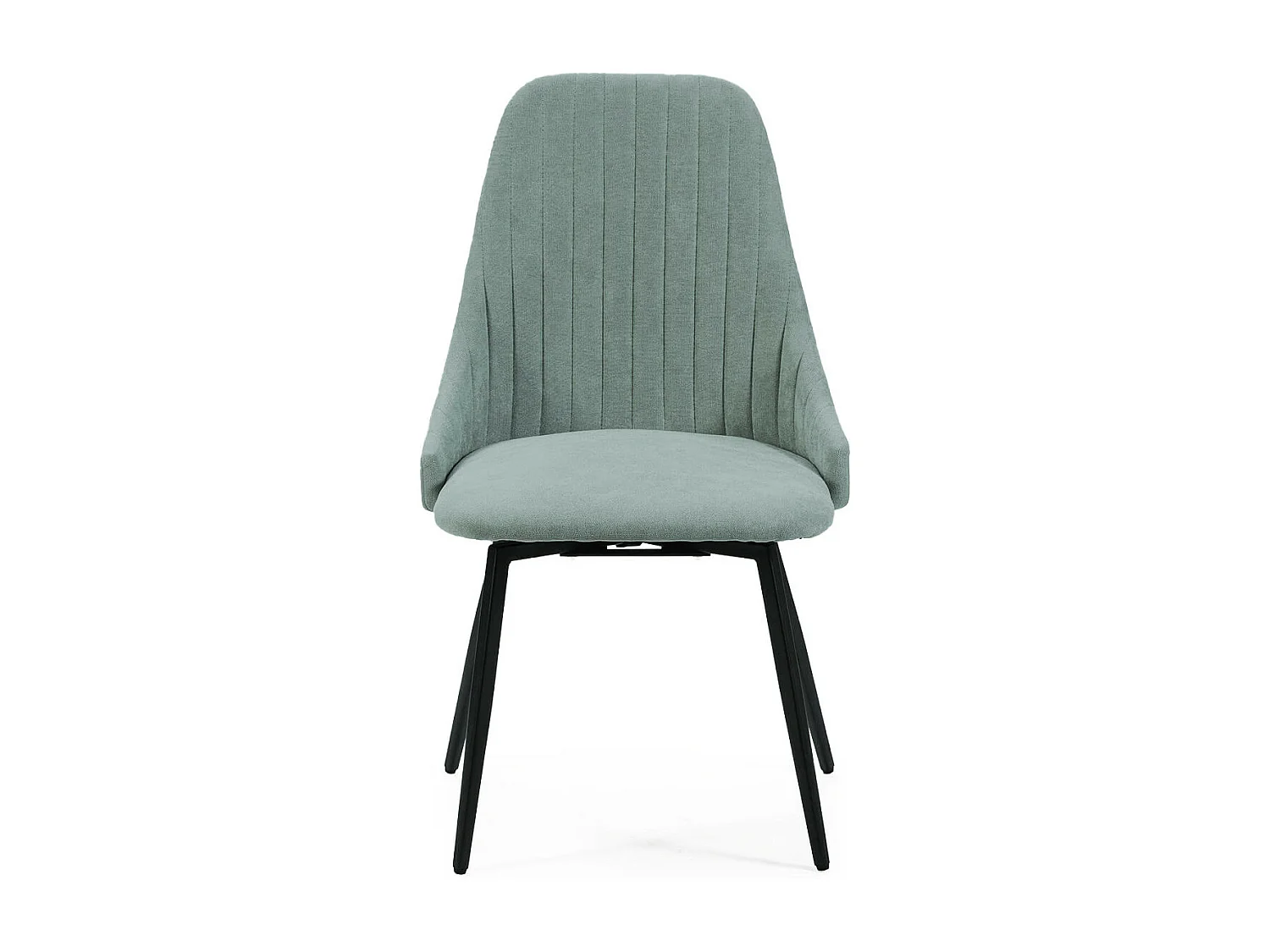 UNDY - Lot de 2 Chaises Pivotantes Tissu Vert d'Eau