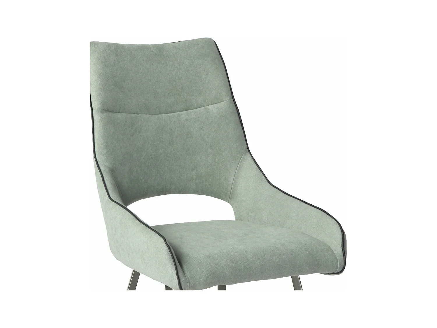 AMADO - Lot de 6 Chaises Tissu Coloris Vert d'Eau