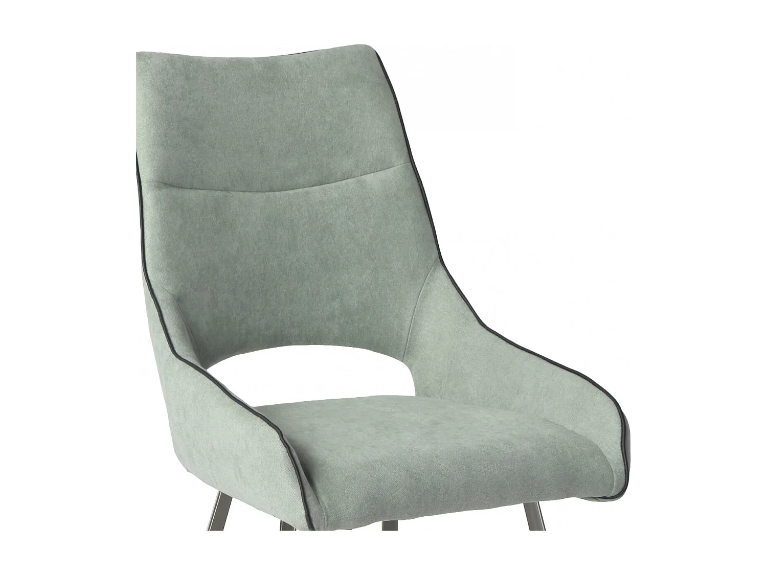 AMADO - Lot de 6 Chaises Tissu Coloris Vert d'Eau