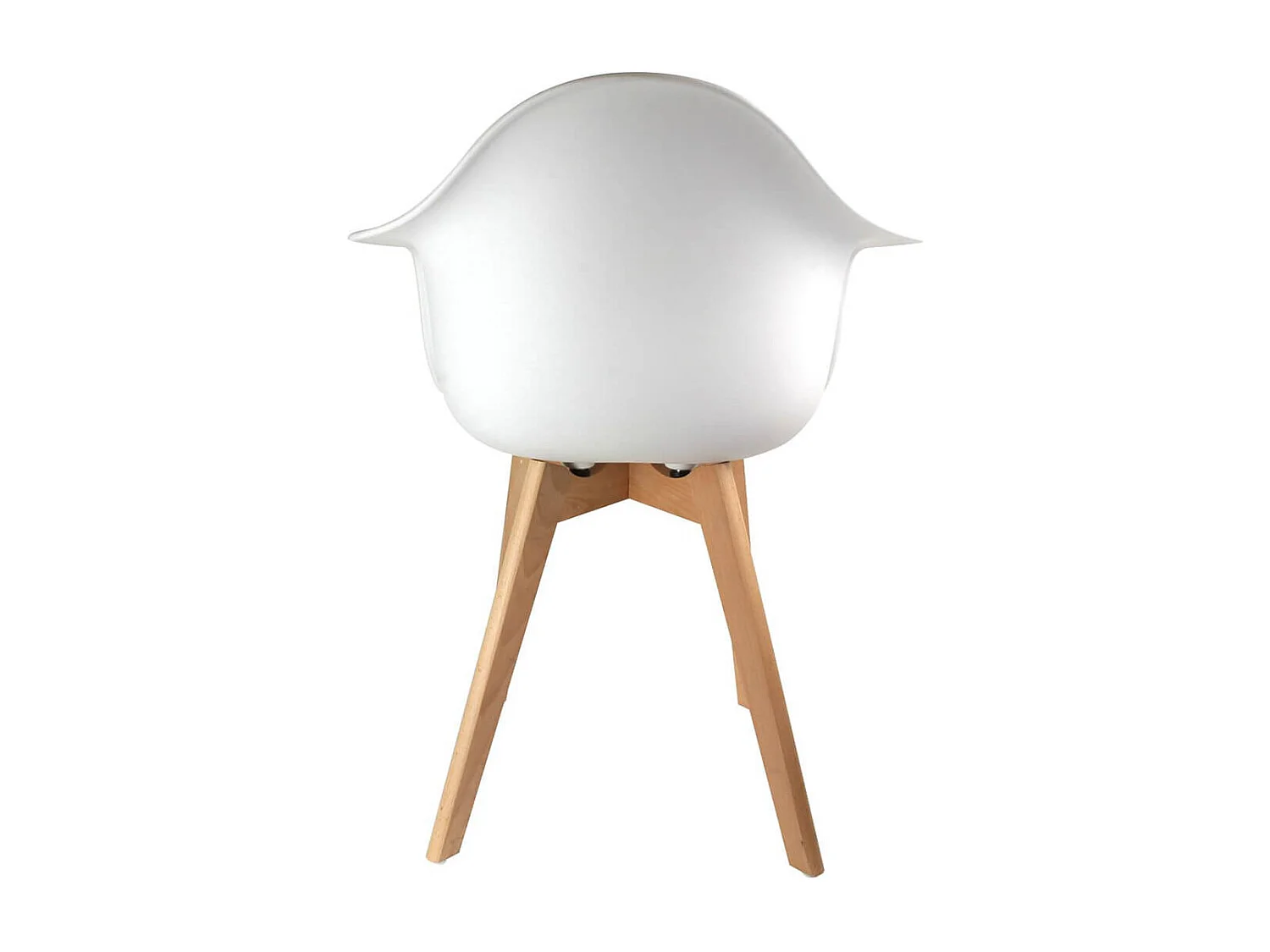 TRAVIS - Lot de 2 Fauteuils Assises Blanches