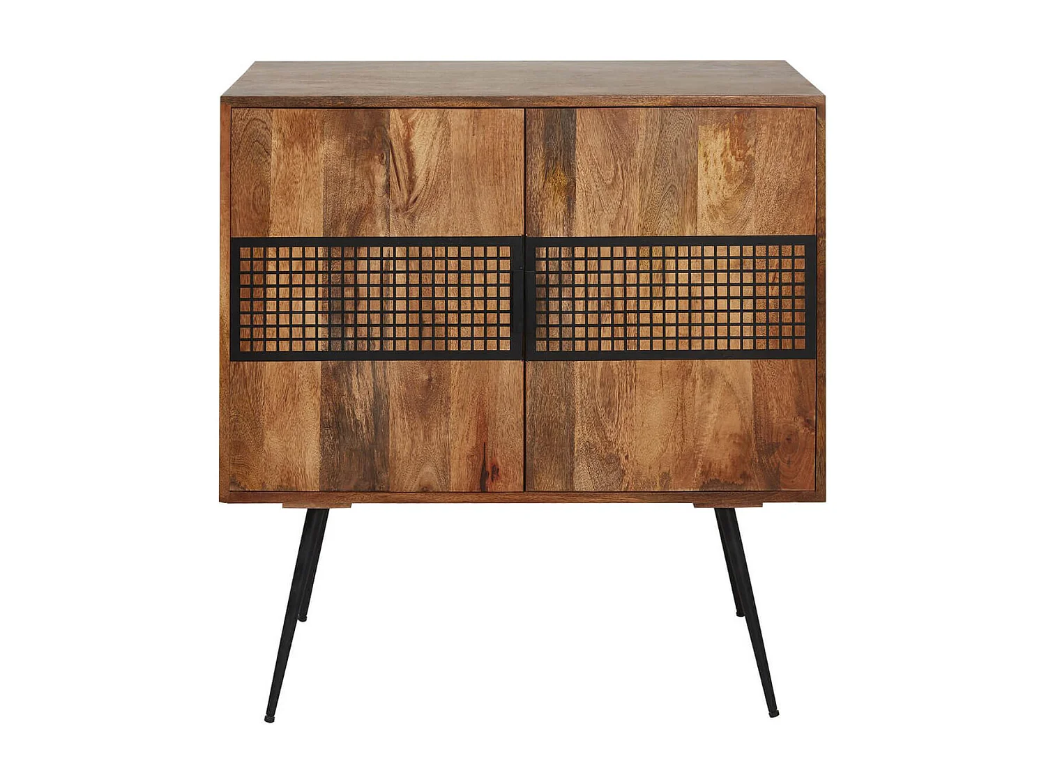 BENGAL - Buffet 2 Portes Manguier et Métal Noir