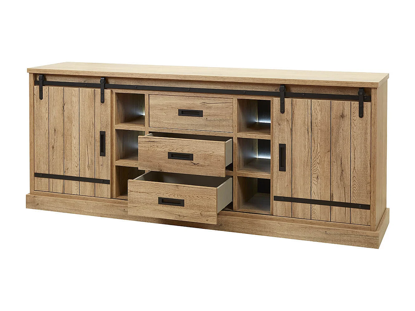 CEDRA - Buffet Multi-Rangements Industriel avec Leds