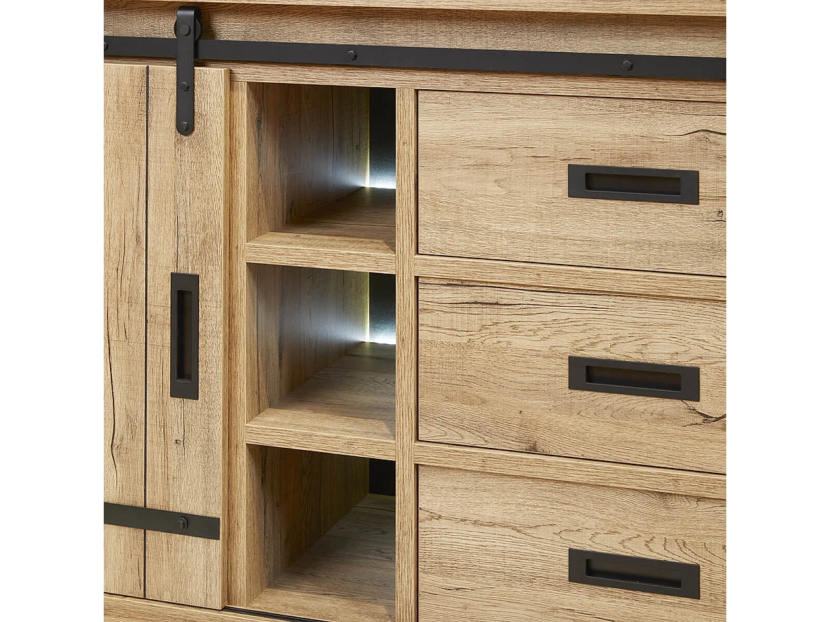 CEDRA - Buffet Multi-Rangements Industriel avec Leds