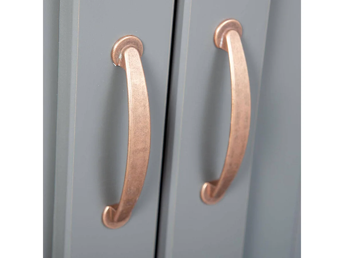 MELINA - Buffet 3 Portes 3 Tiroirs Coloris Gris