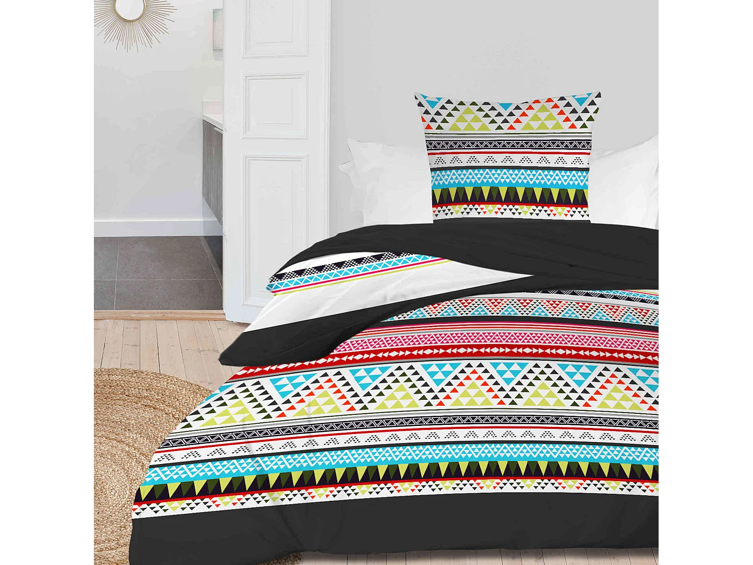 Set funda nórdica 240X220 cm microfibra PERU antracita, por Intemporel