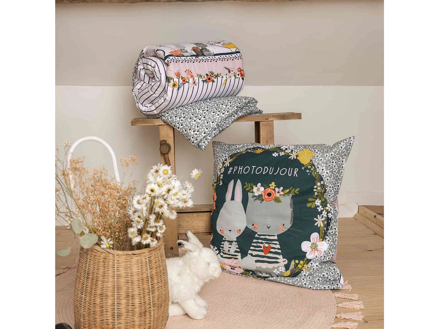 Parure de lit enfant Jardinage 240x220 cm