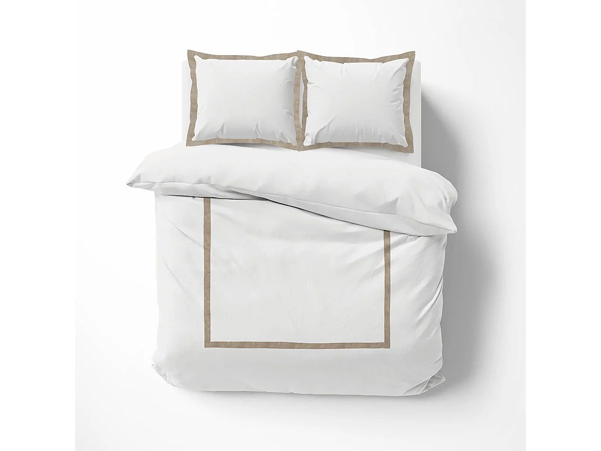 Parure de Lit 3 Pièces "Lauraline" 240x220cm Blanc