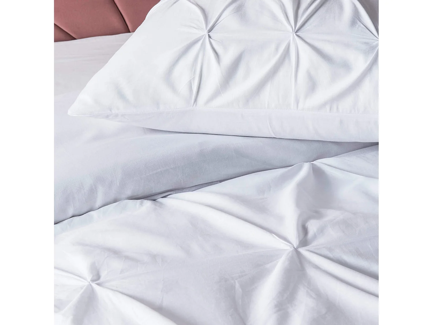 Parure de Lit 3 Pièces "Heloise" 240x220cm Blanc