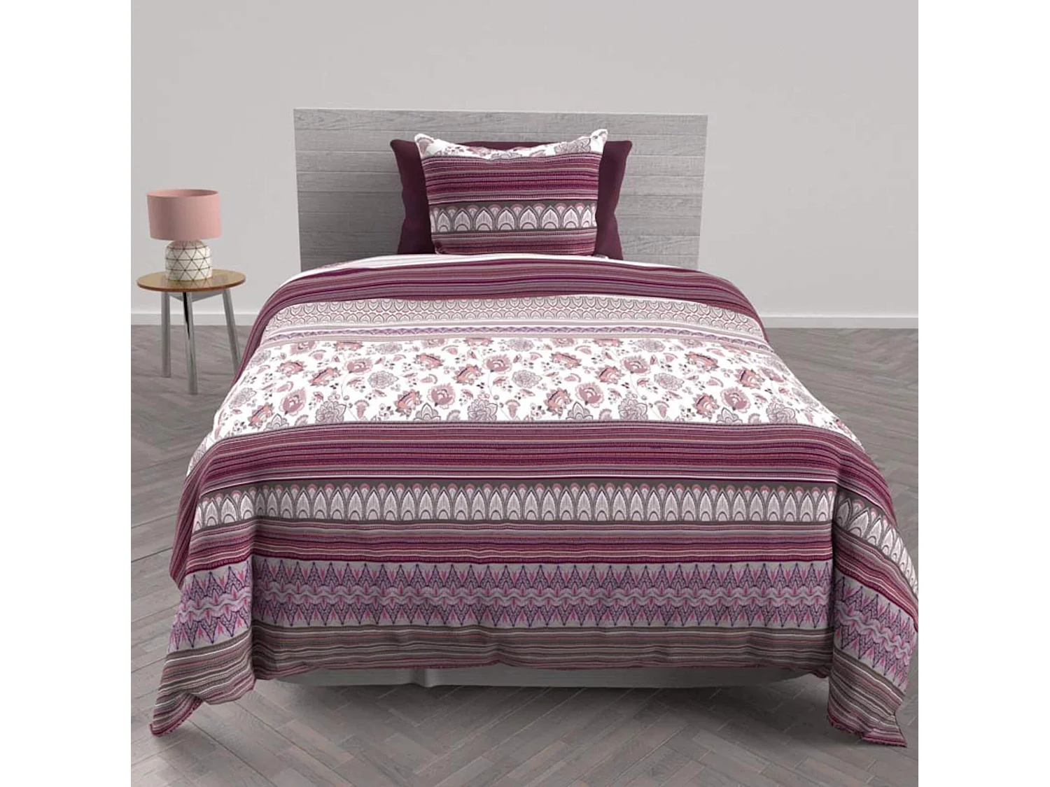 Parure de lit Jaipur blanc 140x200 cm