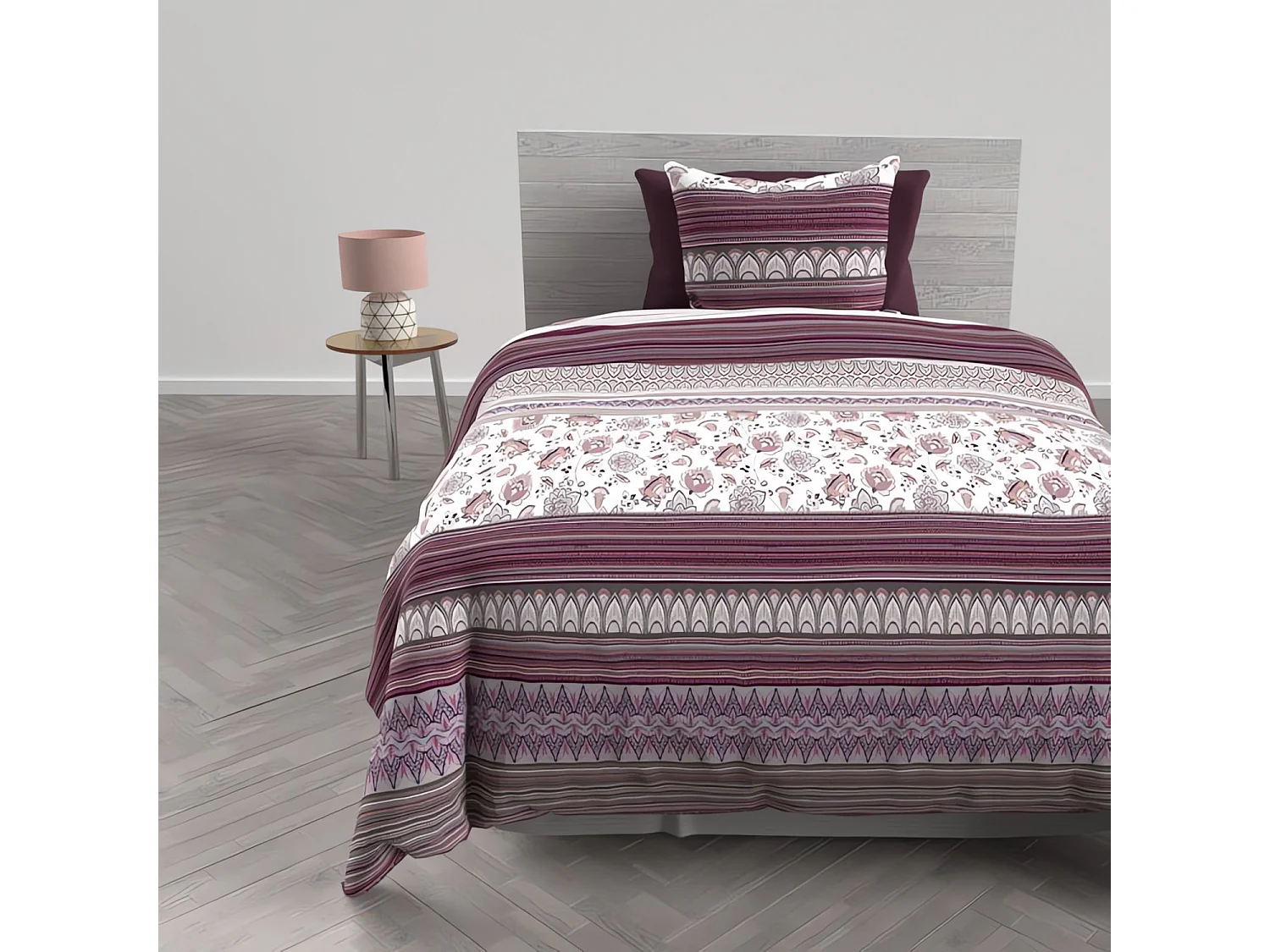 Parure de lit Jaipur blanc 140x200 cm