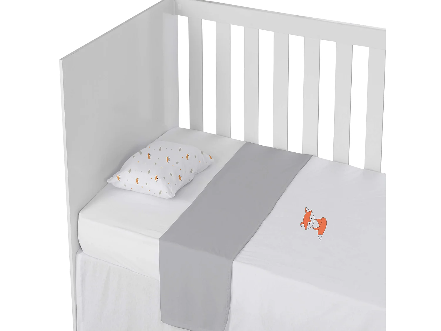 Parure de lit bébé coton jersey Fox 100x135