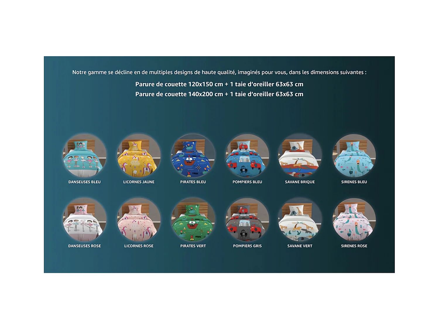 Set funda nórdica 140x200 cm BOMBEROS azul, 100% algodón 57 hilos/cm2