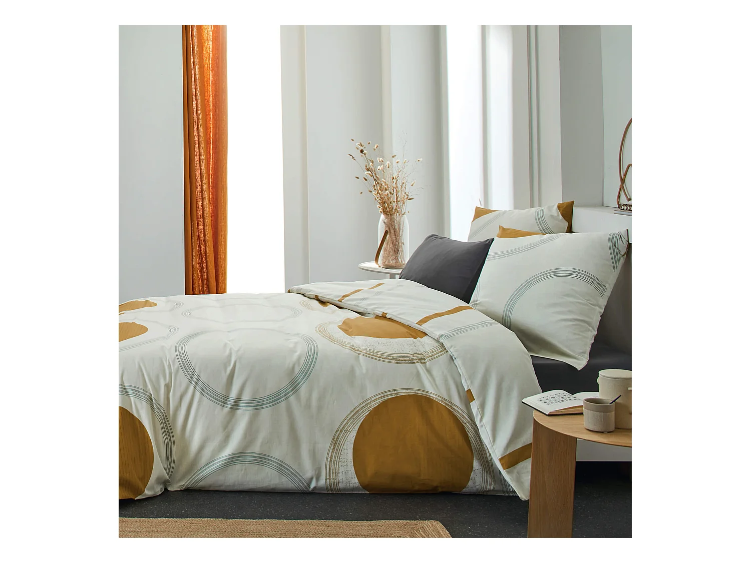 Parure de lit On Anthracite 260x240 cm