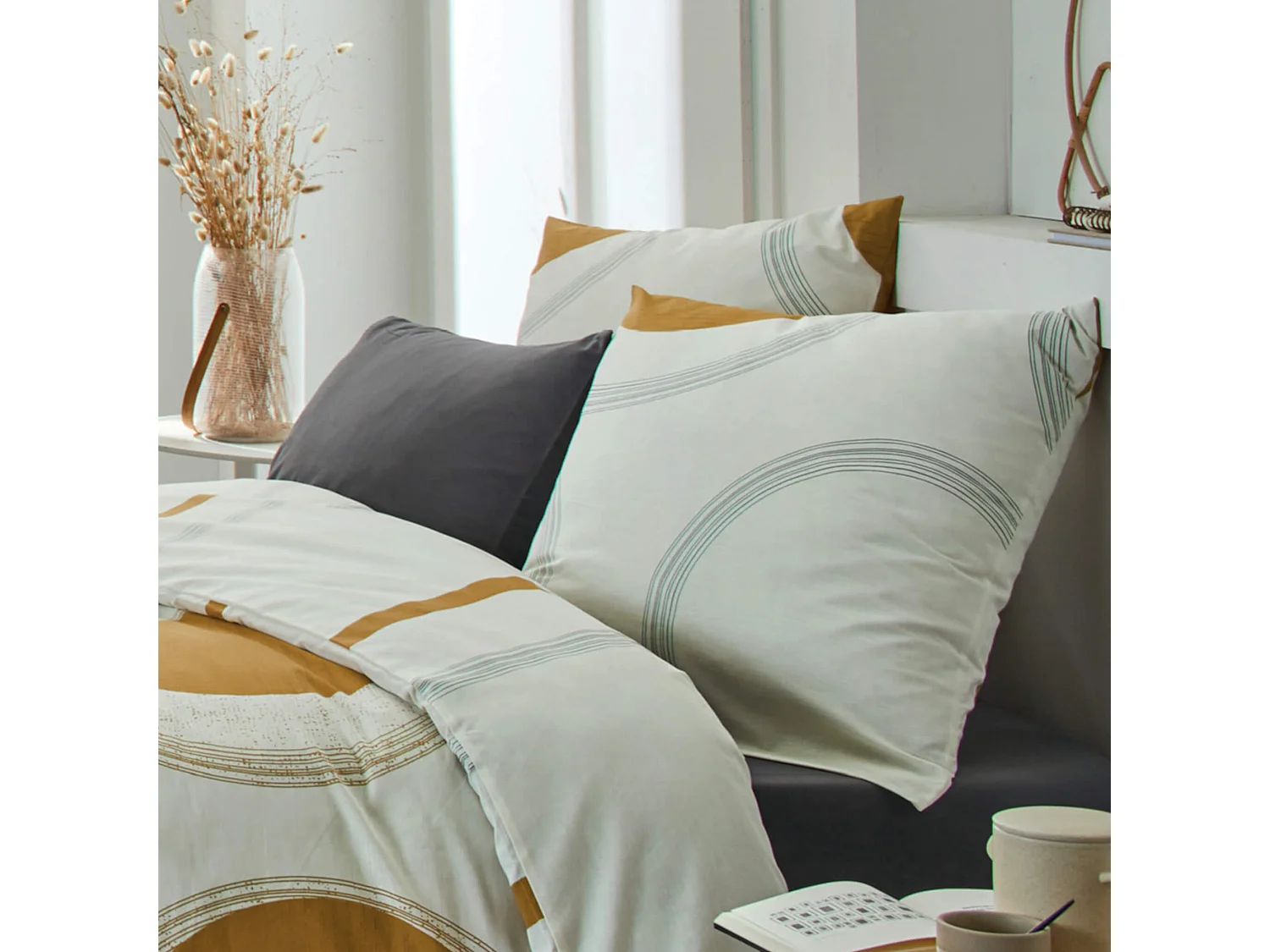 Parure de lit On Anthracite 260x240 cm