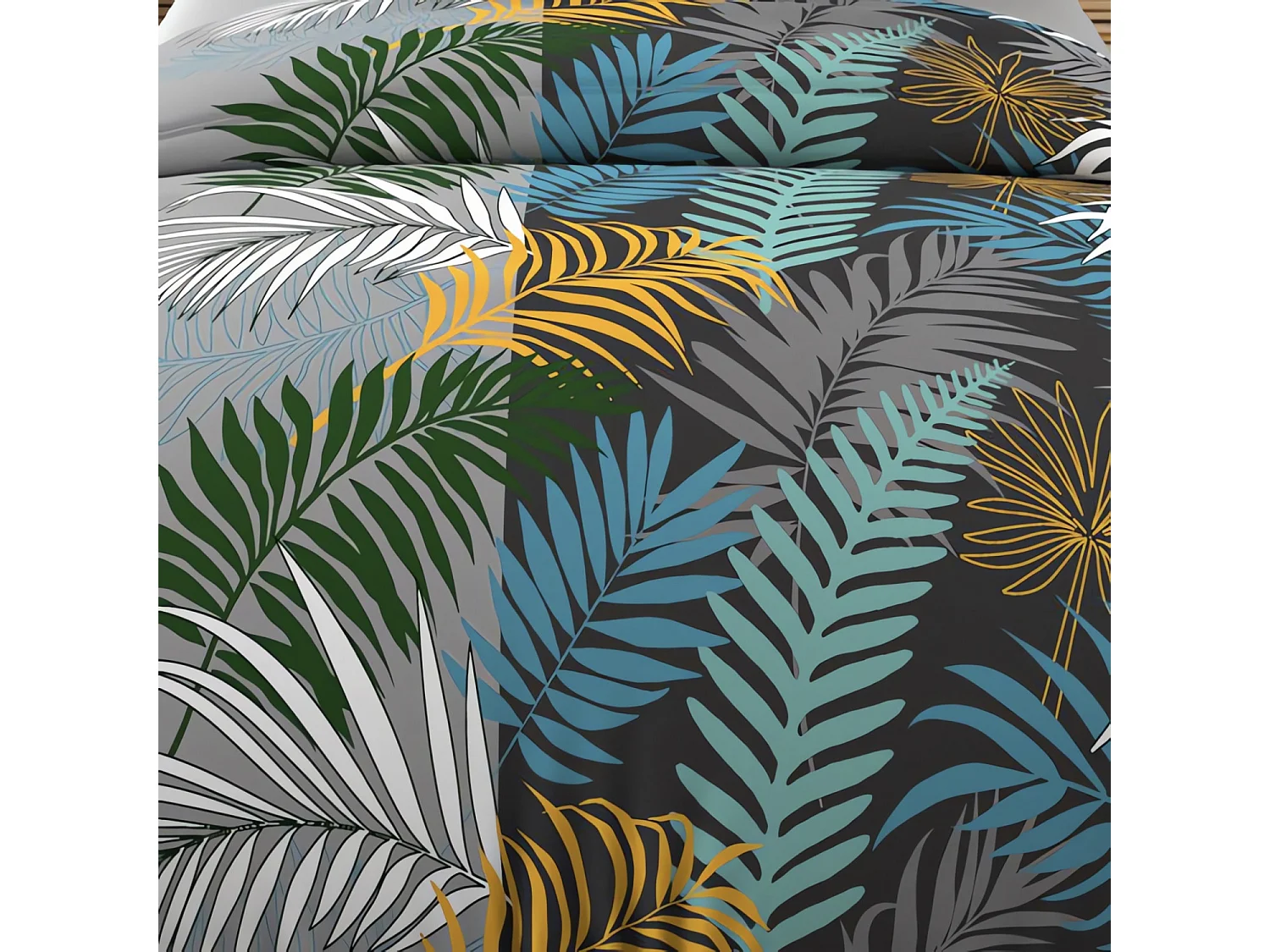 Parure de lit Jungle gris 140x200 cm